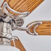 APIAO ceiling fan brown, Wood like finish, silver, 1-light source