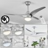 MALLOA ceiling fan LED titanium, 1-light source, Remote control