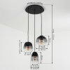 MECHAICO Pendant Light black, 3-light sources