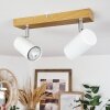 JAVEL Ceiling Light chrome, Wood like finish, 2-light sources