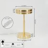 HUALLILEMU Table lamp LED brass, 1-light source
