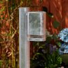 AMYTON path light stainless steel, transparent, clear, galvanized, 1-light source