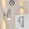 BESSIEBELLE Outdoor Wall Light galvanized, white, 2-light sources