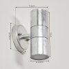 BESSIEBELLE Outdoor Wall Light galvanized, white, 2-light sources