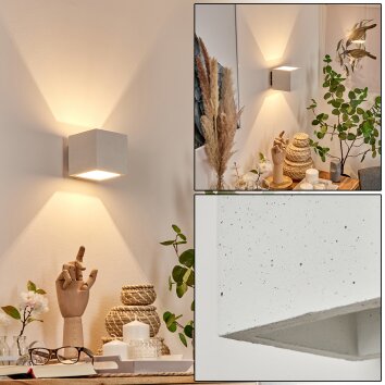 POLCURA Wall Light white, 1-light source