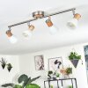 ICALMA Ceiling Light Ecru, matt nickel, 4-light sources