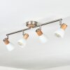 ICALMA Ceiling Light Ecru, matt nickel, 4-light sources