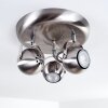 Gadmen Ceiling Light matt nickel, 3-light sources