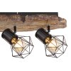 Globo PRISKA Ceiling Light Wood like finish, black, 4-light sources