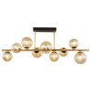 Globo RIHA Ceiling Light LED brass, black, 9-light sources