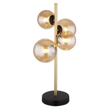 Globo RIHA Table lamp LED brass, black, 4-light sources