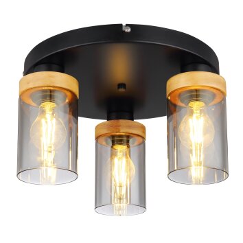 Globo FINCA Ceiling Light Ecru, black, 3-light sources