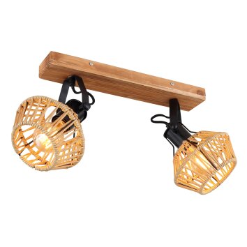 Globo STRAHLER Ceiling Light black, 2-light sources