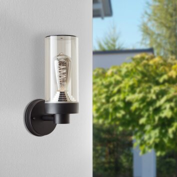 Brilliant MASHAM Outdoor Wall Light black, 1-light source