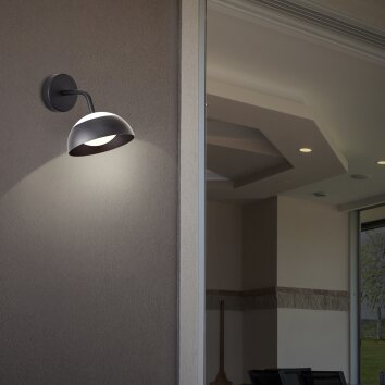 Brilliant MATFEN Outdoor Wall Light LED black, 1-light source
