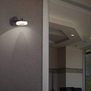 Brilliant SEAHAM Outdoor Wall Light LED black, 1-light source