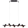 Brilliant DILLARD Pendant Light LED gold, black, 5-light sources, Remote control