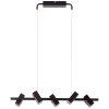 Brilliant DILLARD Pendant Light LED gold, black, 5-light sources, Remote control
