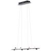 Brilliant NEBEKER Pendant Light LED black, 4-light sources, Remote control