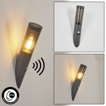 GABORONE Outdoor Wall Light anthracite, 1-light source, Motion sensor