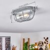 CHAQUIRE Ceiling Light grey, 1-light source