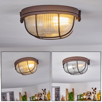 CHAQUIRE Ceiling Light brown, rust-coloured, 1-light source