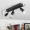 CASTILLO Ceiling Light black, 3-light sources