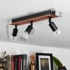 CASTILLO Ceiling Light Dark wood, black, 3-light sources