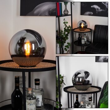 RECOUTAS Table lamp black, 1-light source