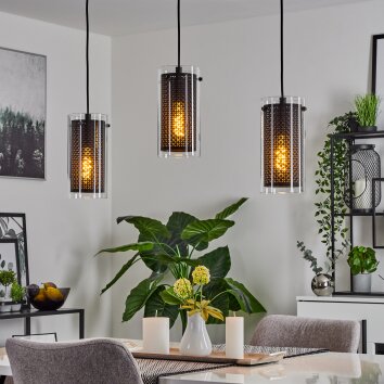 RASPERDEN Pendant Light black, 3-light sources