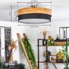 Vrolle Ceiling Light Light wood, matt nickel, 3-light sources