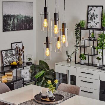 Miaqui Pendant Light black, 5-light sources