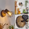 Bardhaman Wall Light Light wood, Wood like finish, black, 1-light source