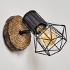 Bardhaman Wall Light Light wood, Wood like finish, black, 1-light source