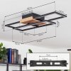 Avelal Ceiling Light LED Light wood, Wood like finish, black, 1-light source