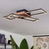 Avelal Ceiling Light LED Light wood, Wood like finish, black, 1-light source
