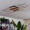 Avelal Ceiling Light LED Light wood, Wood like finish, black, 1-light source
