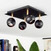 Tome Ceiling Light LED brass, black, 4-light sources