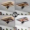 Sequeira Ceiling Light LED Light wood, Wood like finish, black, 2-light sources