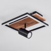 Sequeira Ceiling Light LED Light wood, Wood like finish, black, 2-light sources