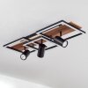 Sequeira Ceiling Light LED Light wood, Wood like finish, black, 4-light sources