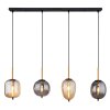 Globo BLACKY Pendant Light brass, black, 4-light sources