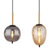 Globo BLACKY Pendant Light brass, black, 4-light sources