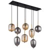Globo BLACKY Pendant Light brass, black, 8-light sources