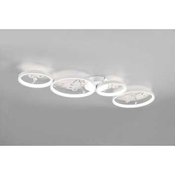 Trio Groovy Ceiling Light LED white, 1-light source