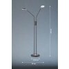 FHL easy Luna Floor Lamp LED black, 2-light sources