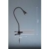 FHL easy Nox clamp-on light LED black, 1-light source