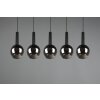 Trio Clayton Pendant Light black, 5-light sources
