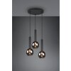 Trio Clayton Pendant Light black, 3-light sources