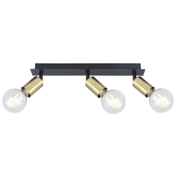 Globo LILIANA Ceiling Light antique brass, black, 3-light sources